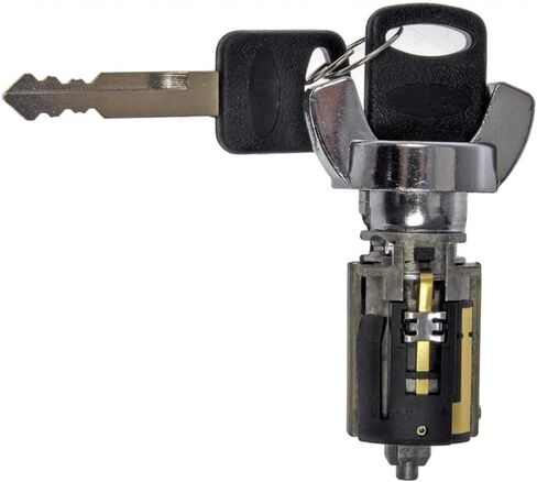 KarParts360 for Ford Ranger 1993 1994 Ignition Lock Cylinder | Chrome Housing | Metal | with Keys | 2 Pices Key | Excluded Key Programmable | Replacement for E6VZ11582A, E6VZ11582B in Saudi Arabia