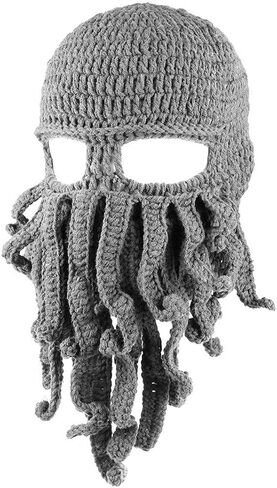 Tentacle Octopus Knit Beanie Hat Pirate Hats Unisex Knitted Squid Mask Ski Balaclava Cap Octopus Bearded Caps in Saudi Arabia