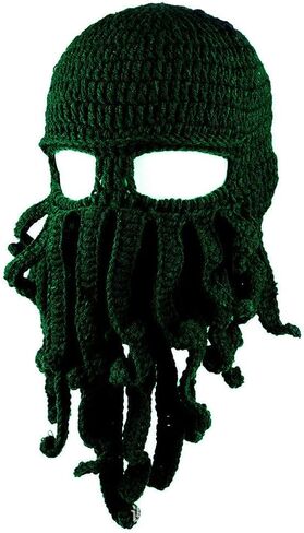 Tentacle Octopus Knit Beanie Hat Pirate Hats Unisex Knitted Squid Mask Ski Balaclava Cap Octopus Bearded Caps in Saudi Arabia