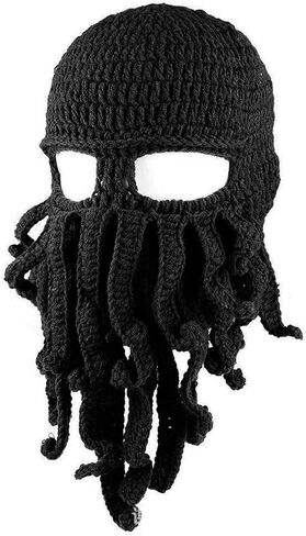 Tentacle Octopus Knit Beanie Hat Pirate Hats Unisex Knitted Squid Mask Ski Balaclava Cap Octopus Bearded Caps in Saudi Arabia