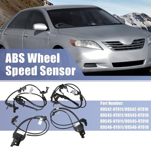 uxcell 1 Set Front Rear Left Right ABS Wheel Speed Sensor No.89542-0T011/89543-0T011/89545-0T011/89546-0T011 for Toyota Venza 2.7L 3.5L 2009-2015 in Saudi Arabia