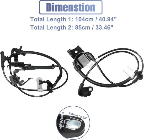 uxcell 1 Set Front Rear Left Right ABS Wheel Speed Sensor No.89542-0T011/89543-0T011/89545-0T011/89546-0T011 for Toyota Venza 2.7L 3.5L 2009-2015 in Saudi Arabia