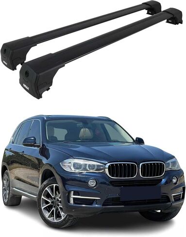 OMAC Alu Roof Racks Cross Bars Luggage Carrier for BMW X5 G05 2019-2025 Black 2Pcs in Saudi Arabia