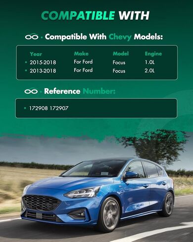 SCITOO مجموعة الدعامات الأمامية الكاملة ممتص الصدمات لسيارة Ford Focus 2013-2018 دعامات استبدال السيارات 172908 172907 - مجموعة من 2 in Saudi Arabia