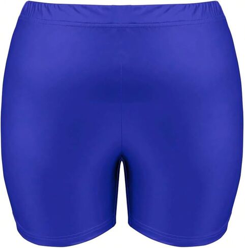 Women's Plus Size Y2K Metallic Biker Shorts High Waisted Party Skinny Shorts Sportswear in Kuwait