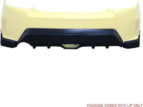 FREEMOTOR802 Rear Diffuser + Rear Bumper Aprons, Compatible with 2014-2016 Scion tC, Ikon Style Unpainted Black PU Rear Bumper Lower Lip Splitter Spoiler Valance Panel Underbody Kit in Saudi Arabia