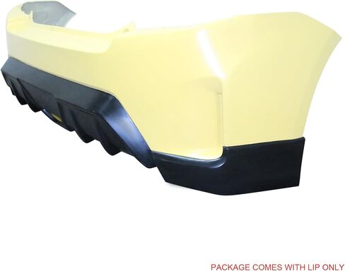FREEMOTOR802 Rear Diffuser + Rear Bumper Aprons, Compatible with 2014-2016 Scion tC, Ikon Style Unpainted Black PU Rear Bumper Lower Lip Splitter Spoiler Valance Panel Underbody Kit in Saudi Arabia