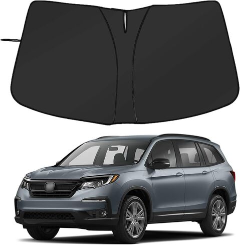 Front Windshield Sunshade for Honda Pilot 2016-2022, Front Window Sun Shade, Foldable Reflective Sun Visor, Screen Shield Cover UV Blocker Protector HeatShield in Kuwait