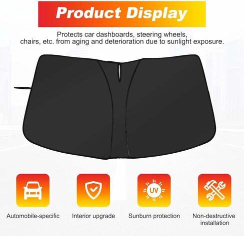 Front Windshield Sunshade for Honda Pilot 2016-2022, Front Window Sun Shade, Foldable Reflective Sun Visor, Screen Shield Cover UV Blocker Protector HeatShield in Kuwait