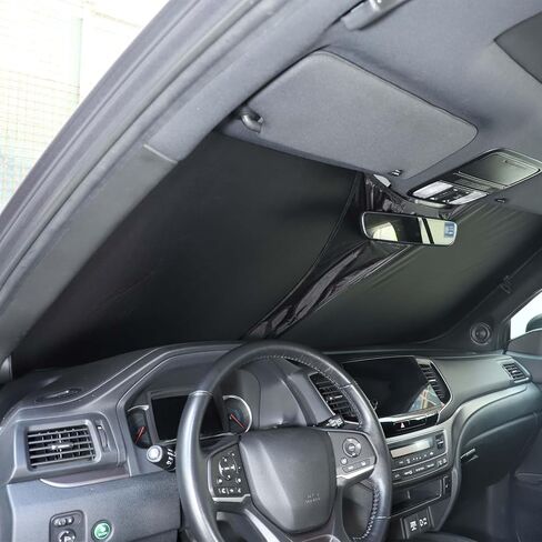Front Windshield Sunshade for Honda Pilot 2016-2022, Front Window Sun Shade, Foldable Reflective Sun Visor, Screen Shield Cover UV Blocker Protector HeatShield in Kuwait