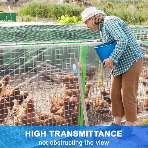 قماش القنب الشفاف مع الحلقات مقاس 6 × 8 أقدام، قماش فينيل PVC الشفاف شديد التحمل مقاوم للماء 20 مل لوحة حاوية الشرفة الشتوية، قماش مظلة شفاف مقاوم للمطر للتخييم، غطاء أقفاص الدجاج in Kuwait