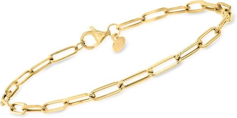 Ross-Simons Italian 18kt Yellow Gold Paper Clip Link Bracelet in Saudi Arabia