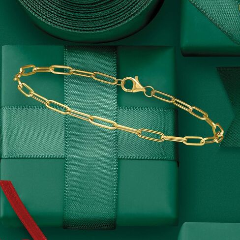 Ross-Simons Italian 18kt Yellow Gold Paper Clip Link Bracelet in Saudi Arabia