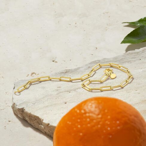 Ross-Simons Italian 18kt Yellow Gold Paper Clip Link Bracelet in Saudi Arabia