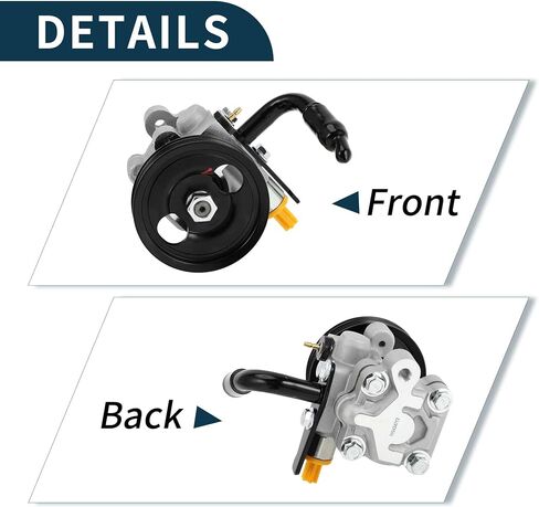 مضخة توجيه كهربائية لكيا سورينتو LX 3.5L V6 2003-2006 رقم ثابت 57100-3E000/5781/13793 مضخة مساعدة الطاقة لون فضي مع بكرة 1 قطعة in Saudi Arabia