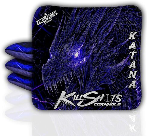 Killshots Cornhole | Katana Series | Signature Edition | 2024 ACL Pro Certified Cornhole Bags | Premium Quality | Dual-Speed | Durable & Weather Resistant | Set of 4 Bags in Saudi Arabia