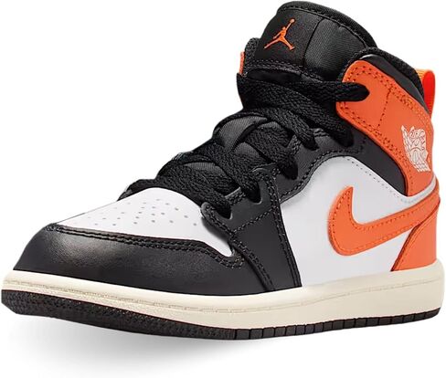 Jordan 1 Mid Little Kids' Shoes (Starfish/White/Sail/Black) in Saudi Arabia