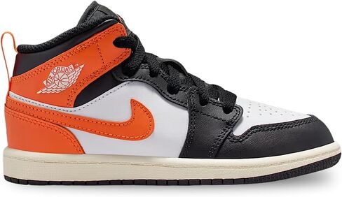 Jordan 1 Mid Little Kids' Shoes (Starfish/White/Sail/Black) in Saudi Arabia