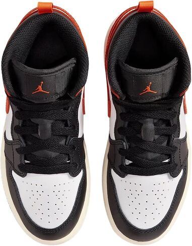 Jordan 1 Mid Little Kids' Shoes (Starfish/White/Sail/Black) in Saudi Arabia