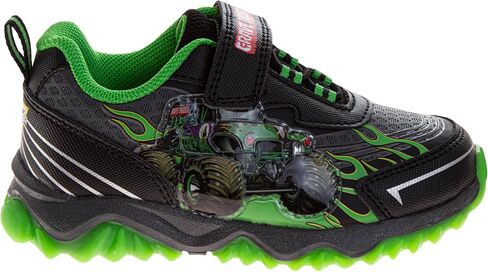 Josmo Kids Monster Jam Grave Digger LED Light Up Shoes Megalodon Monster Truck Shoes for Boys El Toro Loco (Sizes: 6-10 Toddler / 11-12 Little Kid) in Saudi Arabia