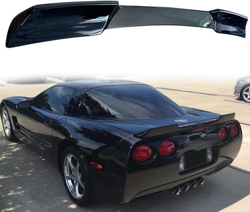 Rear Spoiler Compatible with Chevrolet Corvette C5 1997-2004 All Models ZR1 Extended Style Rear Trunk Lid Wing Spoiler (Gloss Black) in Saudi Arabia
