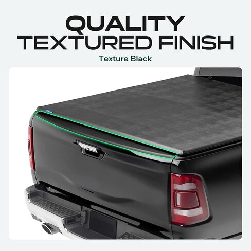 YHTAUTO غطاء صب الباب الخلفي مناسب لفورد F-150 2021-2024، F-150 Lightning 2022-2024 | الملمس الأسود الخلفي الجانب العلوي الباب الخلفي غطاء حامي صب غطاء الكسوة in Saudi Arabia