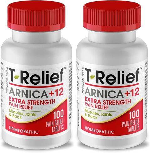 MediNatura T-Relief قوة إضافية من زهرة الأرنيكا + 12 نشاطًا طبيعيًا للمعالجة المثلية لآلام العضلات المفصلية وآلامها للنساء والرجال - 250 قرصًا in Kuwait