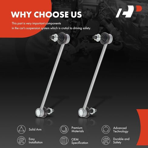 A-Premium 2 × وصلات شريط تثبيت أمامية Sway Bar، متوافقة مع Hyundai Sonata 2012-2015، Azera 2012-2017 وKia Optima 2012-2016، Cadenza 2014-2016 in Saudi Arabia