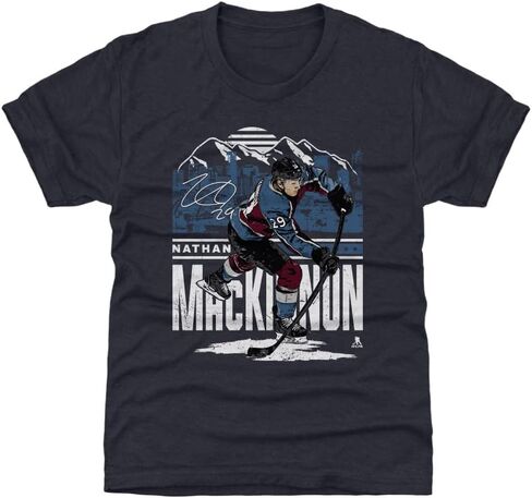 500 LEVEL Nathan MacKinnon Kids Shirt - Nathan MacKinnon Colorado Player Skyline in Saudi Arabia