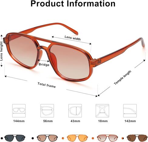 SOJOS Aviator Sunglasses for Women & Men, Retro, Double Bridge, Trendy lightweight, 90s Shades SJ2247 in Saudi Arabia