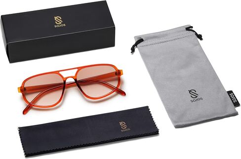 SOJOS Aviator Sunglasses for Women & Men, Retro, Double Bridge, Trendy lightweight, 90s Shades SJ2247 in Saudi Arabia
