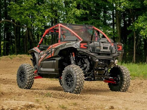 حاوية سرير فولاذية شديدة التحمل SuperATV متوافقة مع Kawasaki Teryx KRX 1000 UTV: 2020+ - سهلة التركيب، الأجهزة متضمنة - ملاءمة مضمونة 100% in Kuwait