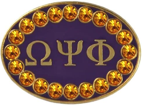 أزرار أكمام أوميغا Psi 1911 Phi Fraternity - مجوهرات بأحرف يونانية من الكريستال الحجري، هدية أدوات يونانية OPP in Saudi Arabia