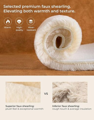 HomeTop Women's Closed-back Slippers Faux Wool Warm Non-slip Outdoor Indoor House Shoes with Fuzzy Collar in Kuwait