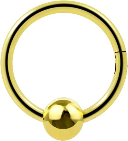14 Gauge (1.6mm) 316L Surgical Steel Hinged Clicker Captive Bead Ring, Cartilage, Helix, Tragus, Piercing Jewelry in Saudi Arabia