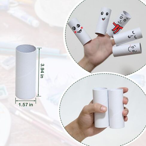 HESESOH 50 Pack Cardboard Tubes for Crafts - 1.57 x 3.94 Inches - Brown Toilet Paper Empty Rolls Round Thick Tubes Sturdy for Classroom Family Handmade DIY Projects in Saudi Arabia