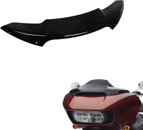 XMT-MOTO 4.5 بوصة. زجاج أمامي منخفض مناسب لدراجة Harley Davidson Touring Road Glide 2015-أحدث باللون الأسود in Saudi Arabia