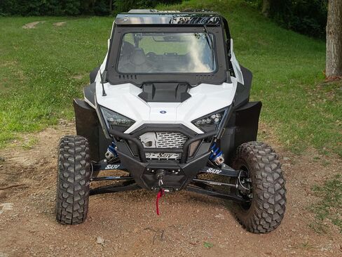 SuperATV Glass Windshield for 2020-2024 Polaris RZR PRO XP/PRO XP 4 | Lightly Tinted to Reduce Glare | Manual Wiper Included | Built-In Vent | DOT-Approved | Perfect Scratch Resistance in Saudi Arabia