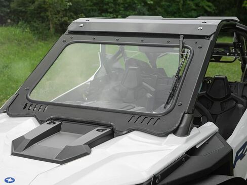 SuperATV Glass Windshield for 2020-2024 Polaris RZR PRO XP/PRO XP 4 | Lightly Tinted to Reduce Glare | Manual Wiper Included | Built-In Vent | DOT-Approved | Perfect Scratch Resistance in Saudi Arabia