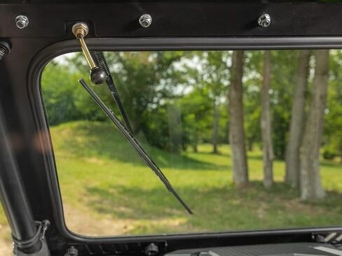 SuperATV Glass Windshield for 2020-2024 Polaris RZR PRO XP/PRO XP 4 | Lightly Tinted to Reduce Glare | Manual Wiper Included | Built-In Vent | DOT-Approved | Perfect Scratch Resistance in Saudi Arabia