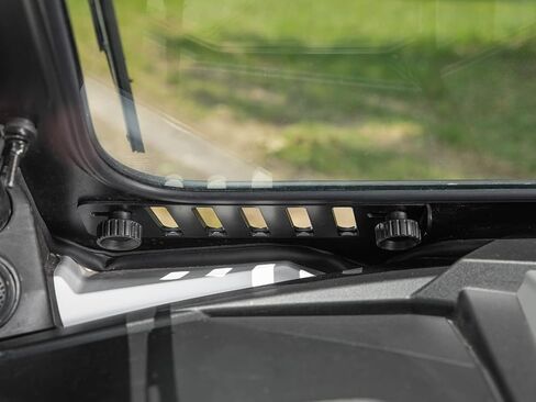 SuperATV Glass Windshield for 2020-2024 Polaris RZR PRO XP/PRO XP 4 | Lightly Tinted to Reduce Glare | Manual Wiper Included | Built-In Vent | DOT-Approved | Perfect Scratch Resistance in Saudi Arabia