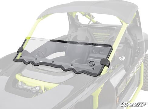 SuperATV Scratch Resistant Half Windshield for Segway Villain, XR Optic Hard Coating, 1/4" Polycarbonate 250x Stronger than Glass, Superior Protection and Sleek Style, USA Made in Saudi Arabia