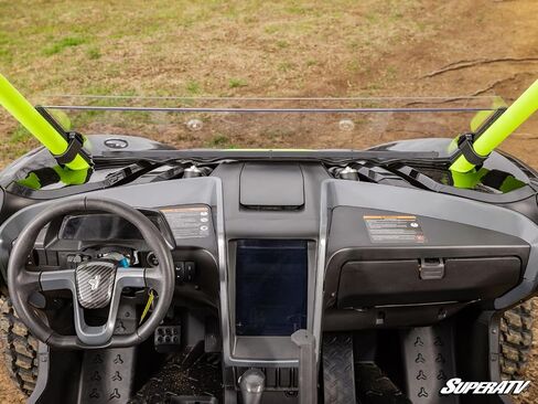 SuperATV Scratch Resistant Half Windshield for Segway Villain, XR Optic Hard Coating, 1/4" Polycarbonate 250x Stronger than Glass, Superior Protection and Sleek Style, USA Made in Saudi Arabia