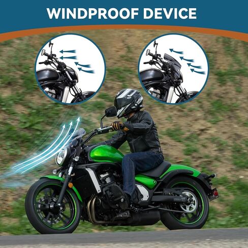 Motorcycle Windshield for Kawasaki, Wind Spliter, Round Windshield Windscreen Compatible with Kawasaki Vulcan S 650 VN650 Cafe SE 650 2015-2024 (Black) in Kuwait