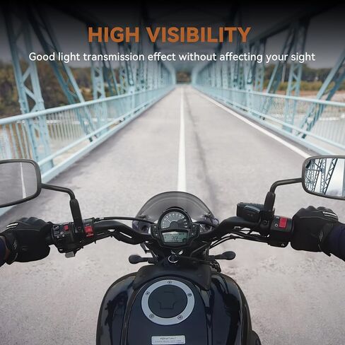 Motorcycle Windshield for Kawasaki, Wind Spliter, Round Windshield Windscreen Compatible with Kawasaki Vulcan S 650 VN650 Cafe SE 650 2015-2024 (Black) in Kuwait