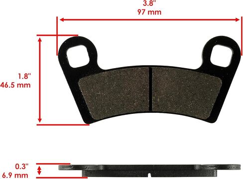 Caltric Front Brake Disc Rotor And Pads Compatible with Polaris Rzr 800 Efi 2008 2009 2010-2014 / RZR S 800 EFI 2009-2014 / RZR 570 EFI 2012-2013 / RZR S 570 2017 in Saudi Arabia