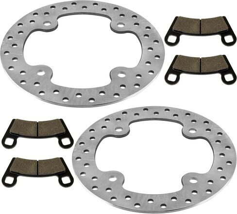 Caltric Front Brake Disc Rotor And Pads Compatible with Polaris Rzr 800 Efi 2008 2009 2010-2014 / RZR S 800 EFI 2009-2014 / RZR 570 EFI 2012-2013 / RZR S 570 2017 in Saudi Arabia