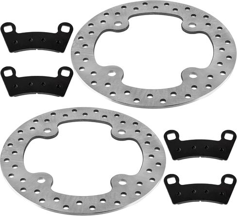 Caltric Front Brake Disc Rotor And Pads Compatible with Polaris Rzr 800 Efi 2008 2009 2010-2014 / RZR S 800 EFI 2009-2014 / RZR 570 EFI 2012-2013 / RZR S 570 2017 in Saudi Arabia