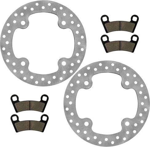 Caltric Front Brake Disc Rotor And Pads Compatible with Polaris Rzr 800 Efi 2008 2009 2010-2014 / RZR S 800 EFI 2009-2014 / RZR 570 EFI 2012-2013 / RZR S 570 2017 in Saudi Arabia
