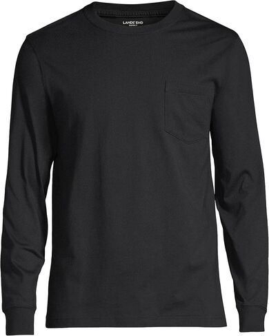 Lands' End Men's Super-T Long Sleeve T-Shirt with Pocket in Saudi Arabia